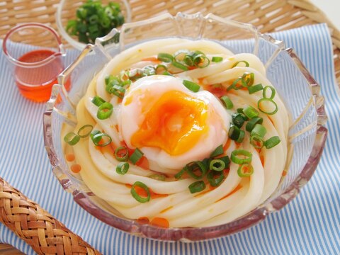 温玉ラー油ぶっかけうどん